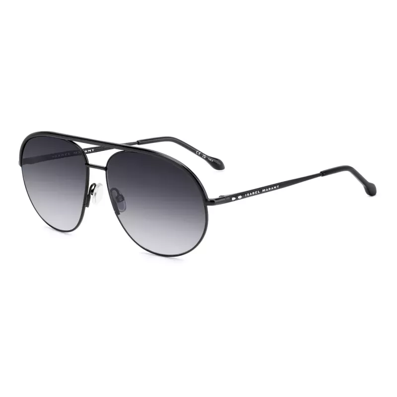ISABEL MARANT Women's Sunglasses IM-0200-S-807 - Black Acetate Frame with Grey Gradient Lenses - 62/14/140 mm