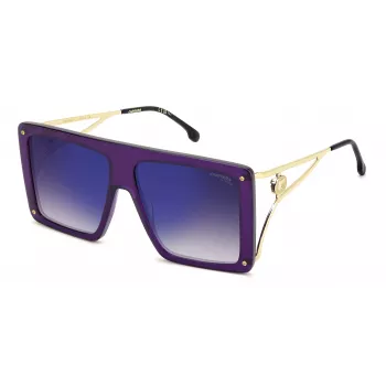 Carrera Women's Sunglasses CAUNICASEB3V - Black Acetate Frame, Grey Gradient Lens, 60/14/130 mm