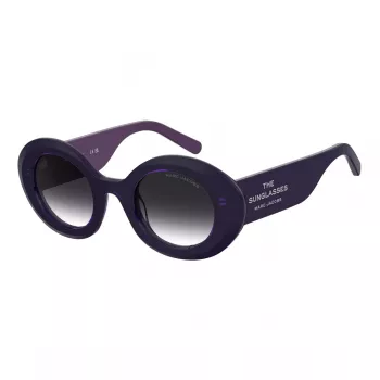 THE MARC JACOBS Women's Sunglasses MARC799SRY8 Havana Acetate Square Frame Brown Gradient Lens 47/24/140 mm