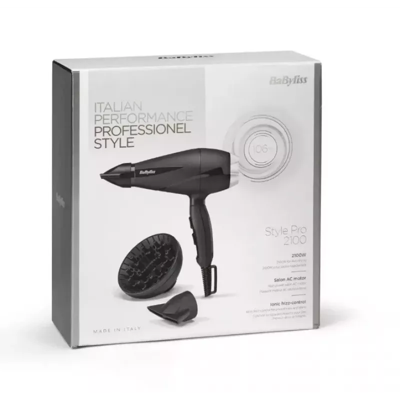 BaByliss 6710DE Hair Dryer 2200W Professional AC Motor Ionic Cool Shot 2 Concentrators