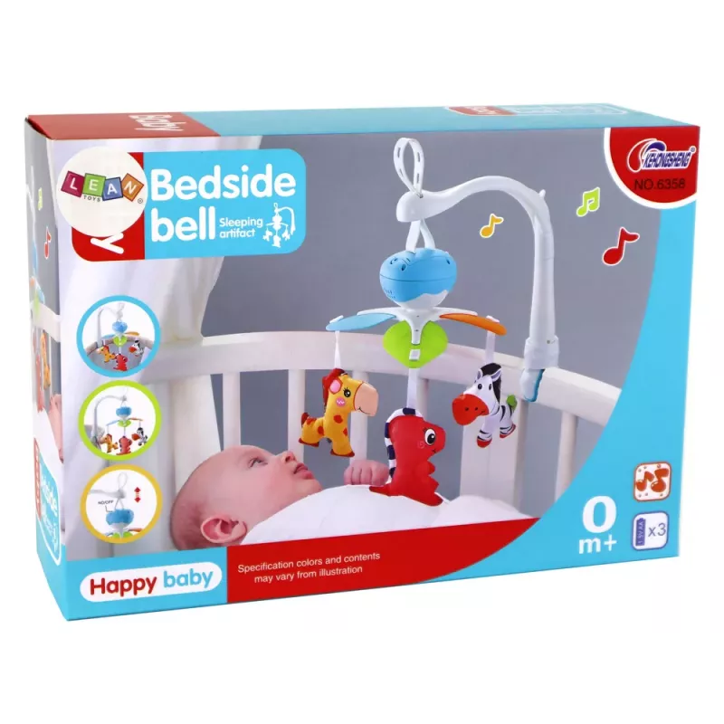 LEAN TOYS Crib Mobile with Sound, Blue