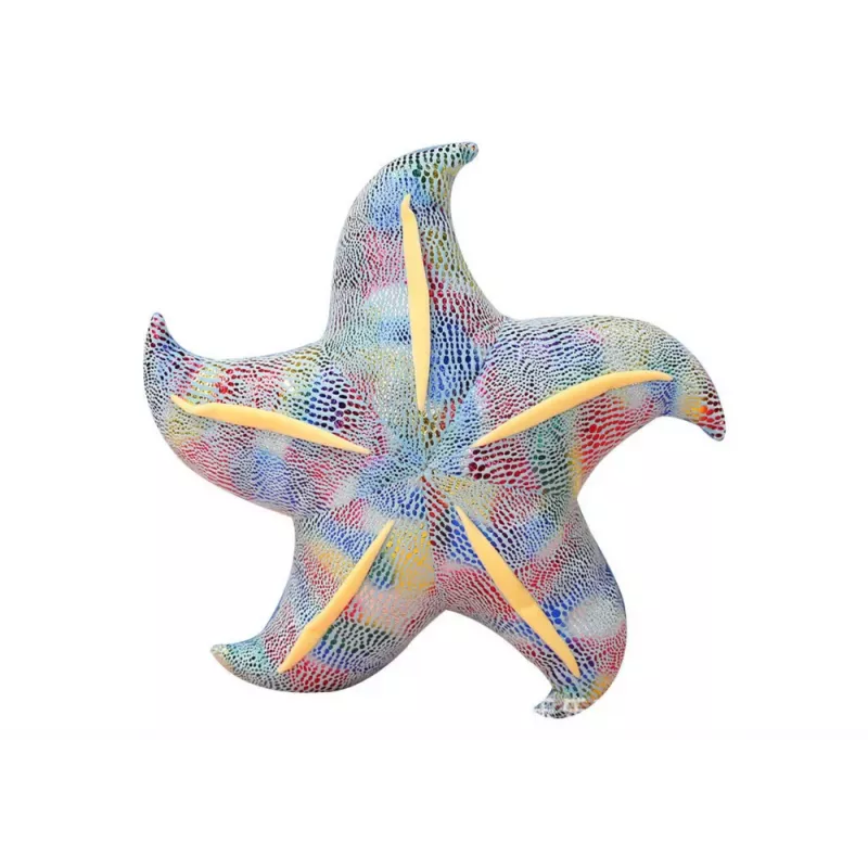 LEAN TOYS Mascot Plush Starfish Blue Pillow 45 cm