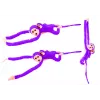 LEAN TOYS Mascot Plush Monkey with Baby, Purple 90 cm