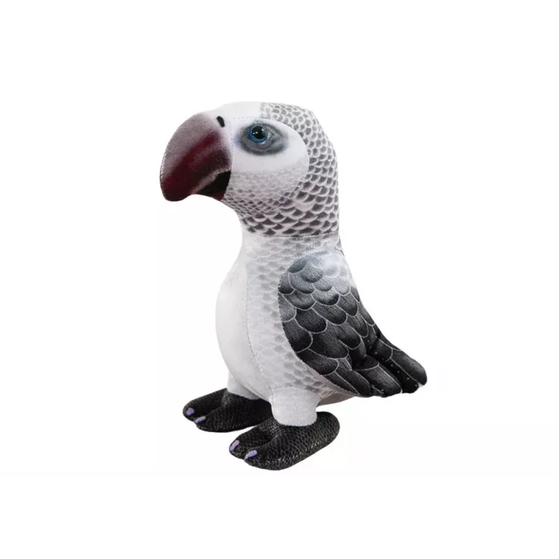 LEAN TOYS Plush Gray Parrot Mascot 20 cm