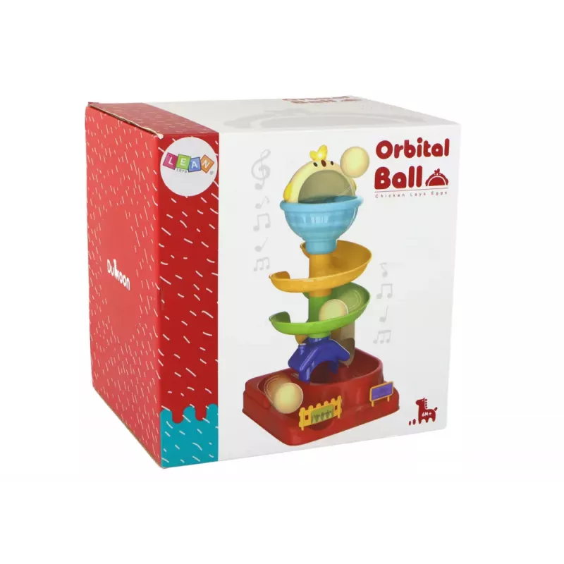 LEAN TOYS Sensory Toy Falling Ball Egg Chicken Slide
