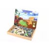 LEAN TOYS Educational Magnetic Puzzle Set with Dinosaurs