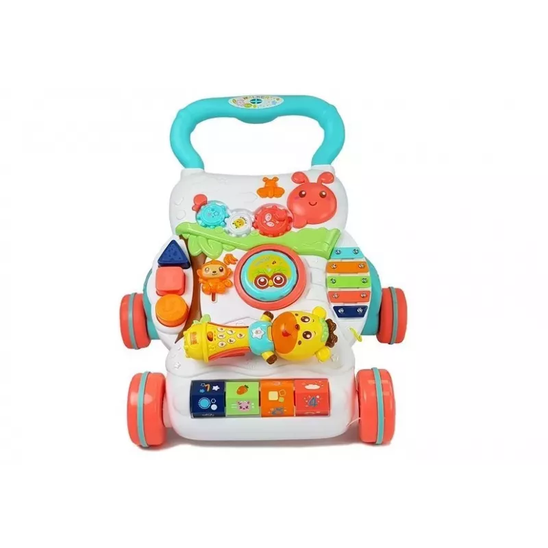LEAN TOYS Educational Pusher for a Baby with an Interactive Microphone