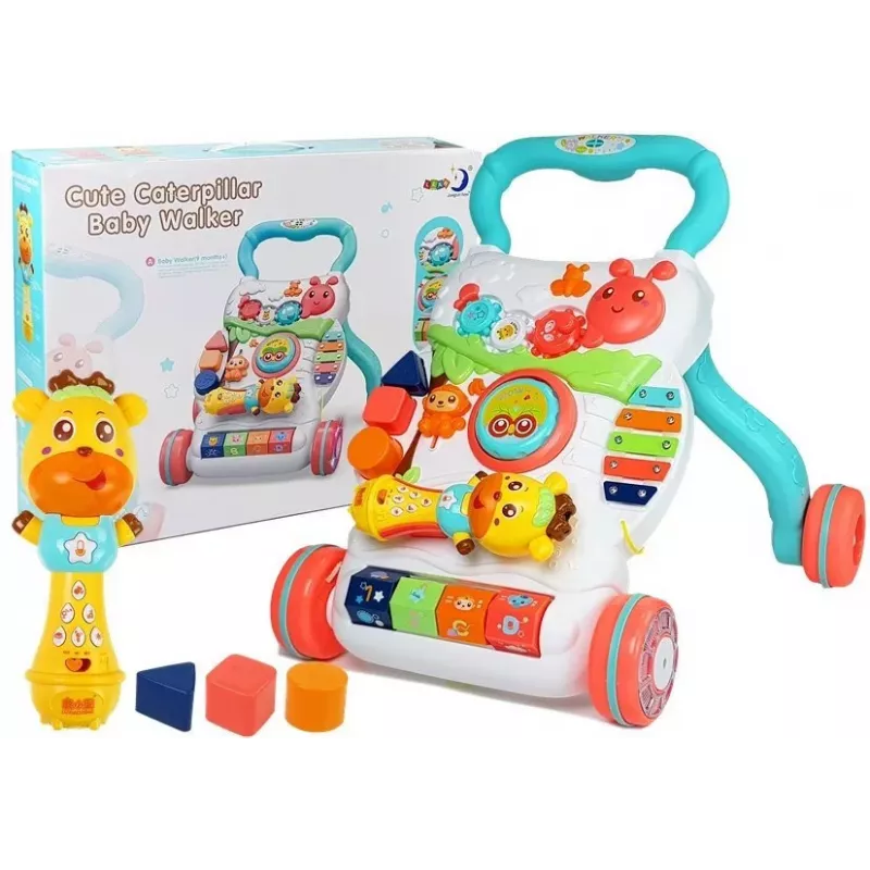 LEAN TOYS Educational Pusher for a Baby with an Interactive Microphone