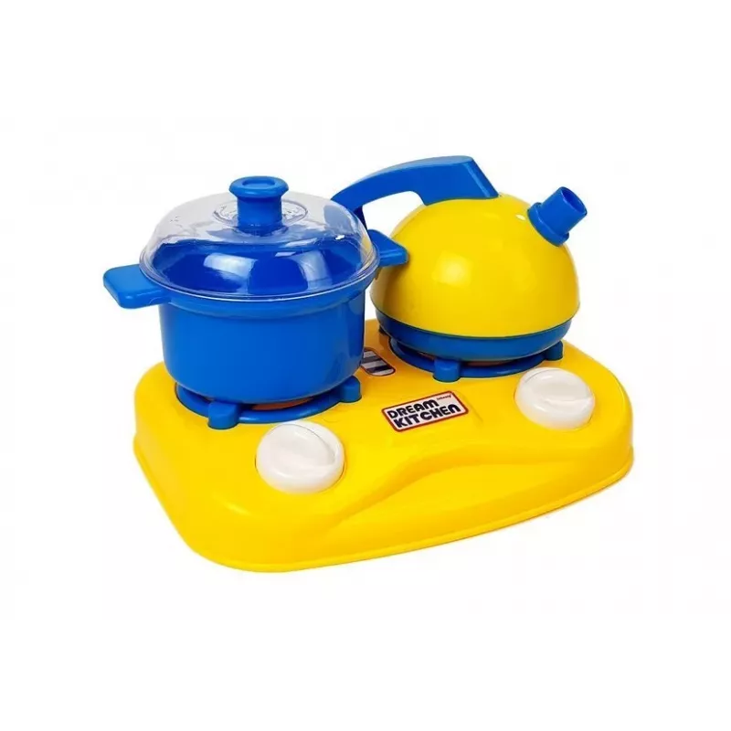LEAN TOYS Set of Plastic Dishes for Little Chef - 18 Pieces Toy Kitchen Accessories