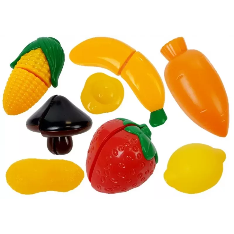 LEAN TOYS Set of Plastic Dishes for Little Chef - 18 Pieces Toy Kitchen Accessories