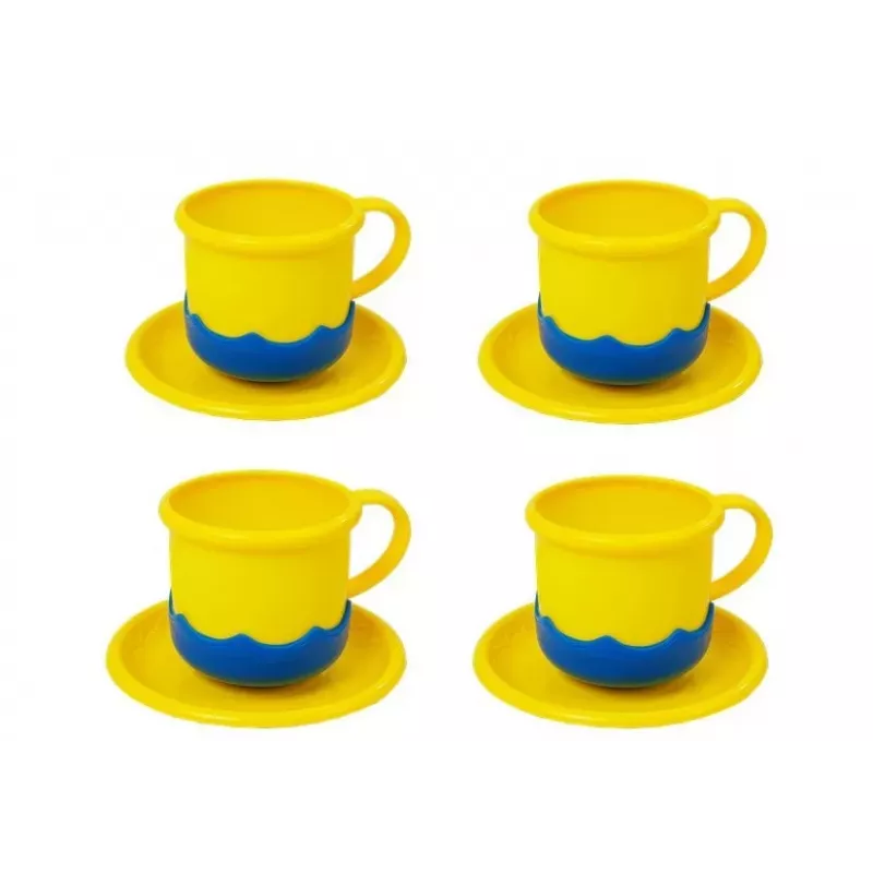 LEAN TOYS Set of Plastic Dishes for Little Chef - 18 Pieces Toy Kitchen Accessories