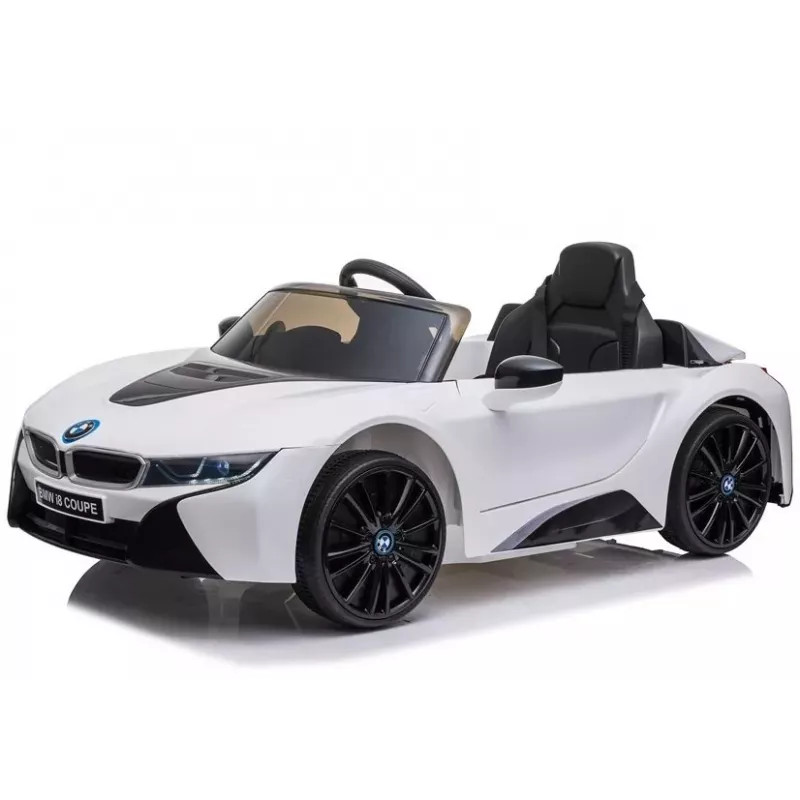 LEAN CARS Battery-Powered Car BMW i8 Coupe White