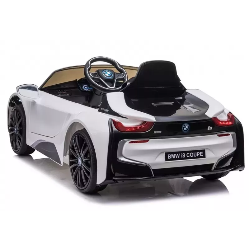 LEAN CARS Battery-Powered Car BMW i8 Coupe White