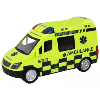LEAN TOYS Remote Controlled Yellow Ambulance With Lights