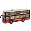 LEAN TOYS Double Decker City Bus Lights Sounds Red 1:16
