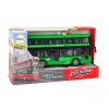 LEAN TOYS Battery Operated Double Decker Bus Lights Sounds Friction Drive Green