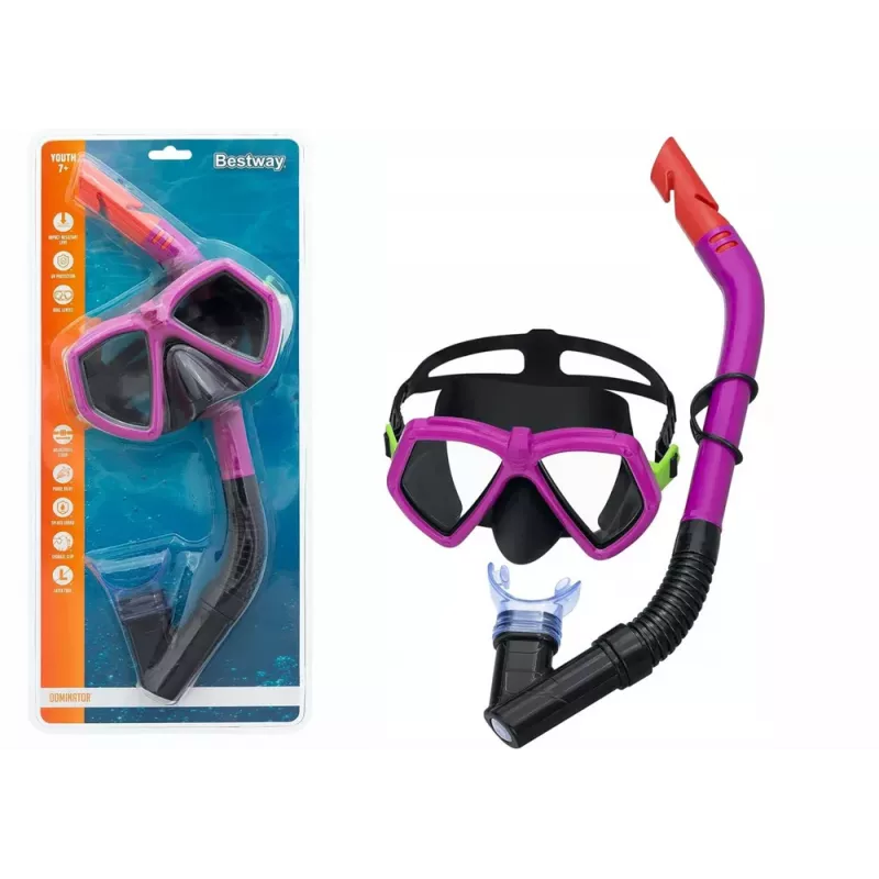 Bestway Diving Set Mask with Tube Pink 24070