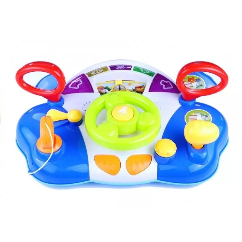LEAN TOYS Interactive Steering Wheel For Children Dashboard Sounds