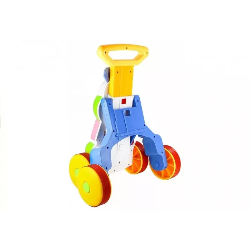 LEAN TOYS Toddler Baby Push Along Toy Hippo Sounds Rattles Crinkles Mirror