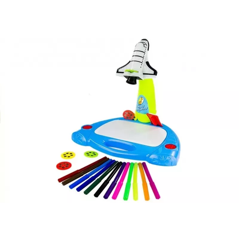 LEAN TOYS Projector Painting Airplane Kids Creative Set Lantern Slides 36 Patterns