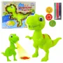 LEAN TOYS T-Rex Dinosaur Projector for Drawing and Painting 18 Pictures 2-in-1 Markers