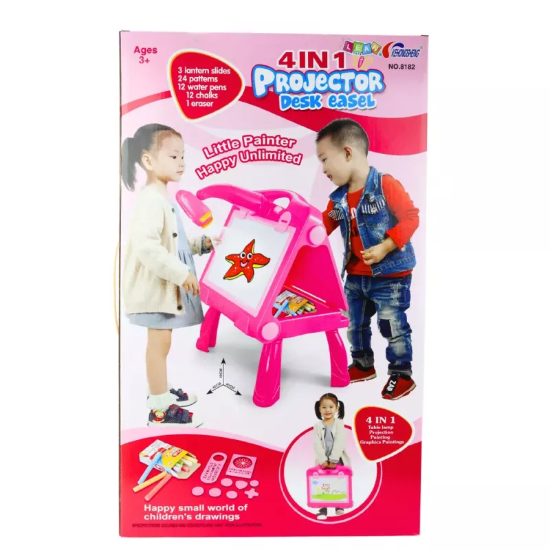 LEAN TOYS Board Easel Projector Table For Painting And Drawing 4in1 49 cm