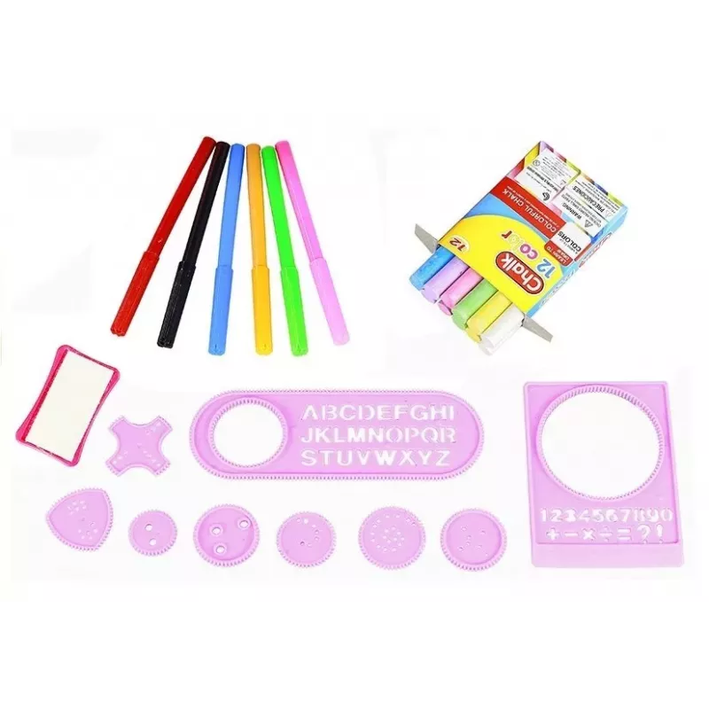 LEAN TOYS Foldable 2in1 Blackboard - Chalk & Marker