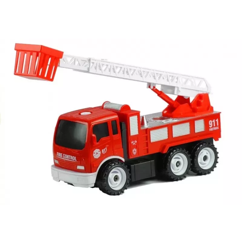 LEAN TOYS Take-Apart Fire Rescue Truck Little Mechanic Wheel Wrench Screwdriver