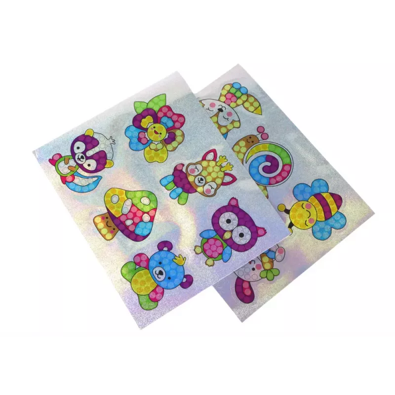 LEAN TOYS Set of DIY Diamond Stickers, Colorful Animals Stickers