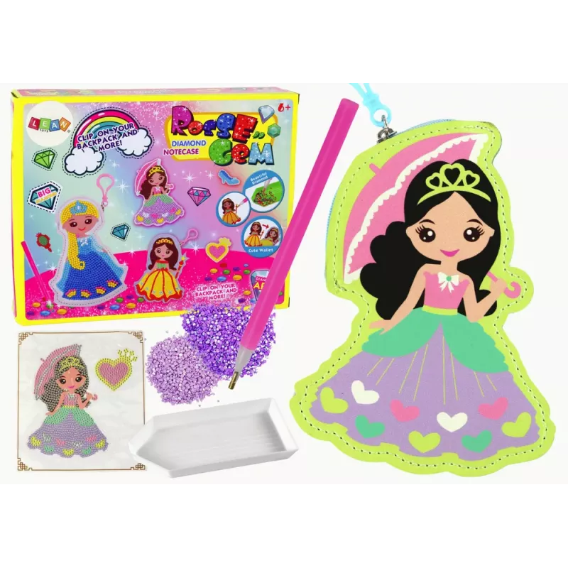 LEAN TOYS DIY Beads Set Princess Keychain Pocket