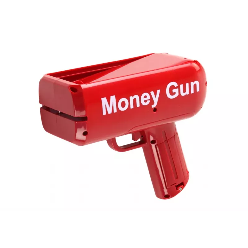 LEAN TOYS Money Gun Shooting Red Launcher Money Gun Banknotes