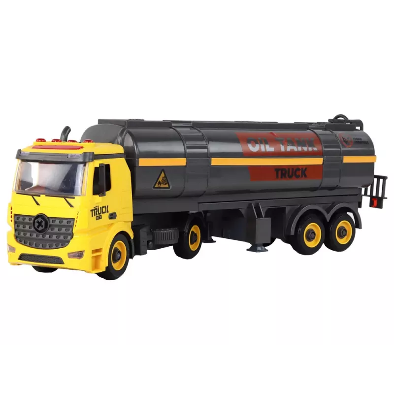 LEAN TOYS DIY Tank Truck For Assembling and Disassembling Yellow Lights Sound