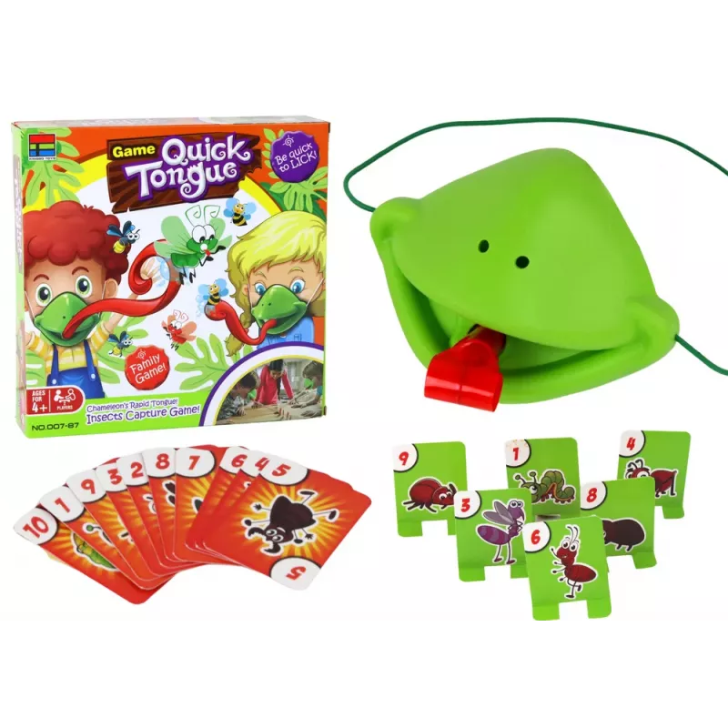 LEAN TOYS Fun Skill Game Quick Tongue - Catch the Insect Mask Chameleon