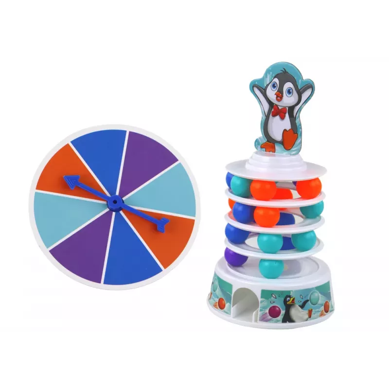 LEAN TOYS Arcade Game Penguin Balls Slide Tower Balls