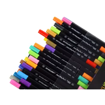 LEAN Set of 36 Double-Sided Markers for Ceramics, Glass and Clothes