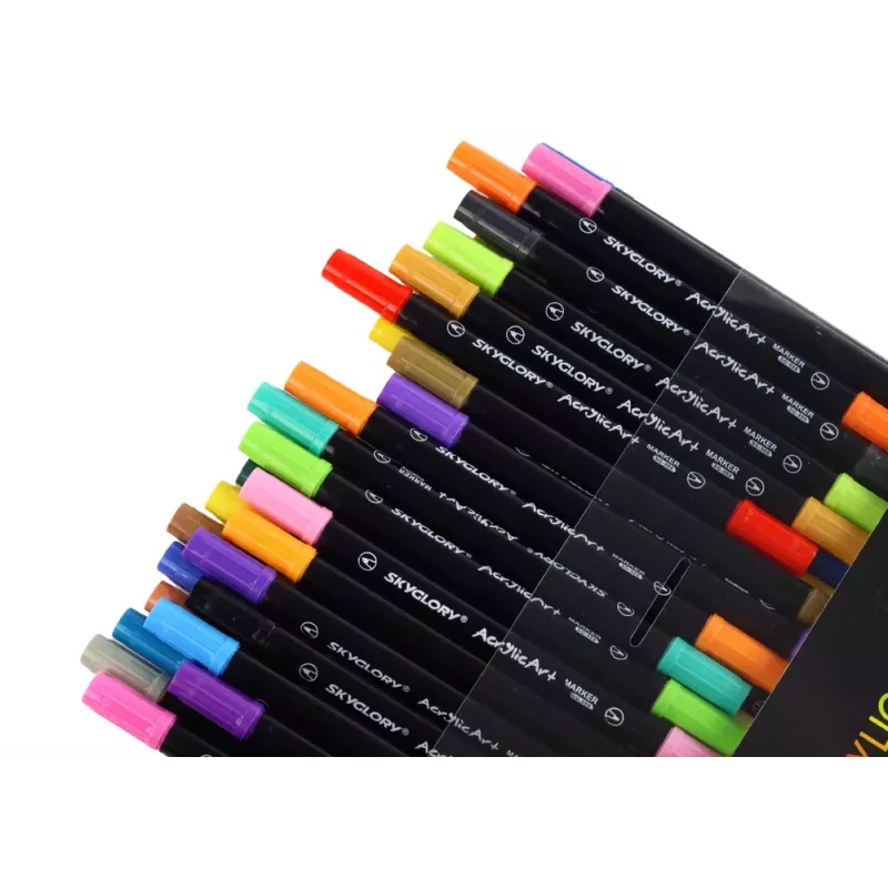 LEAN Set of 36 Double-Sided Markers for Ceramics, Glass and Clothes