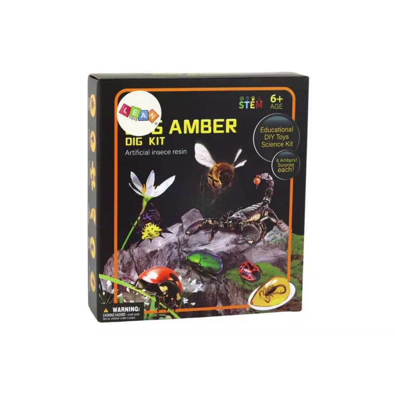 LEAN TOYS Archaeological Excavation Set Insects in Amber