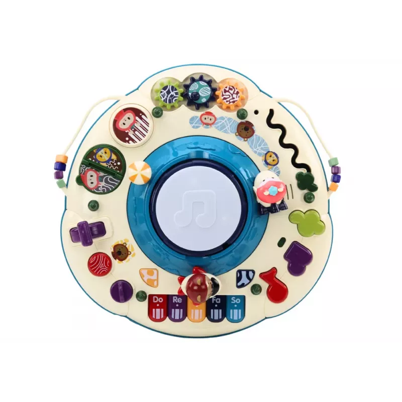 LEAN TOYS Interactive Educational Panel Table Piano Drum Blue