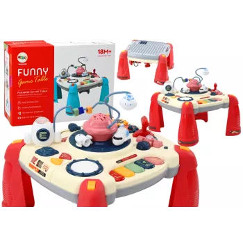 LEAN TOYS Interactive Educational Table Children's Panel Piano Space Red