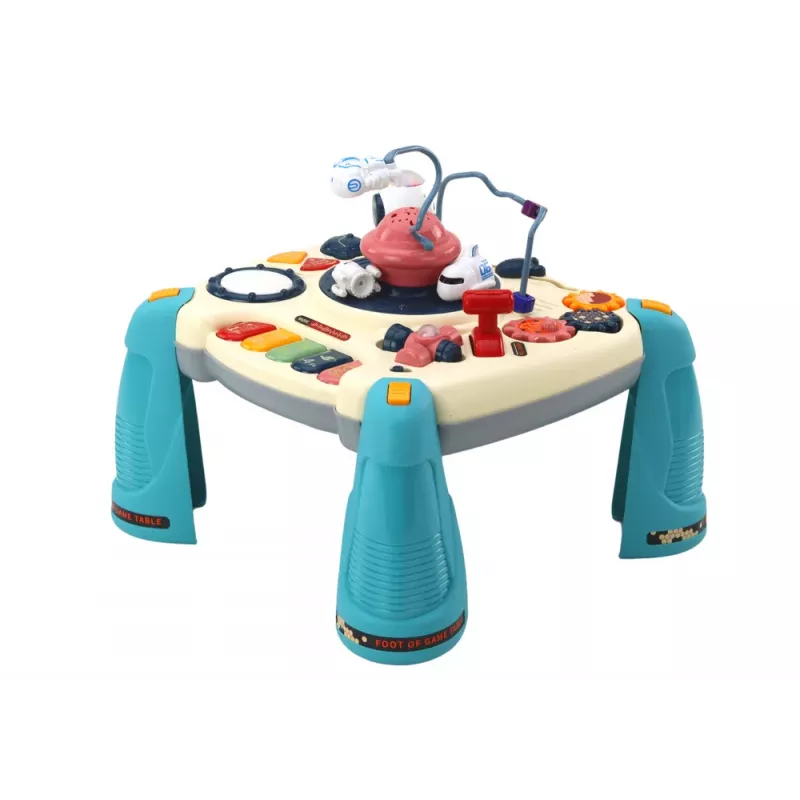 LEAN TOYS Interactive Educational Table Children's Panel Piano Space Blue