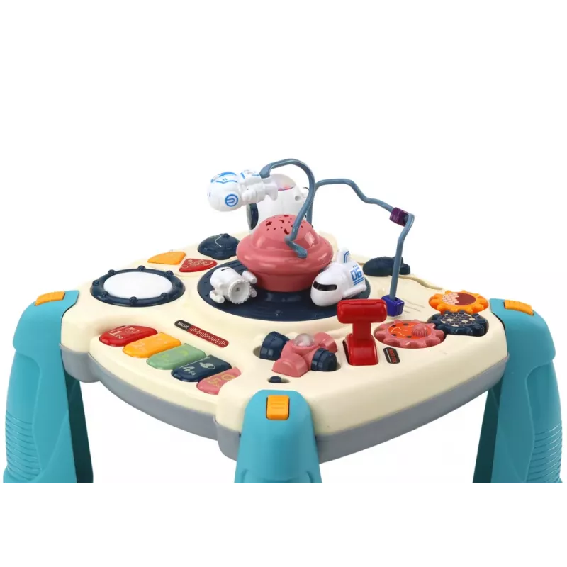 LEAN TOYS Interactive Educational Table Children's Panel Piano Space Blue