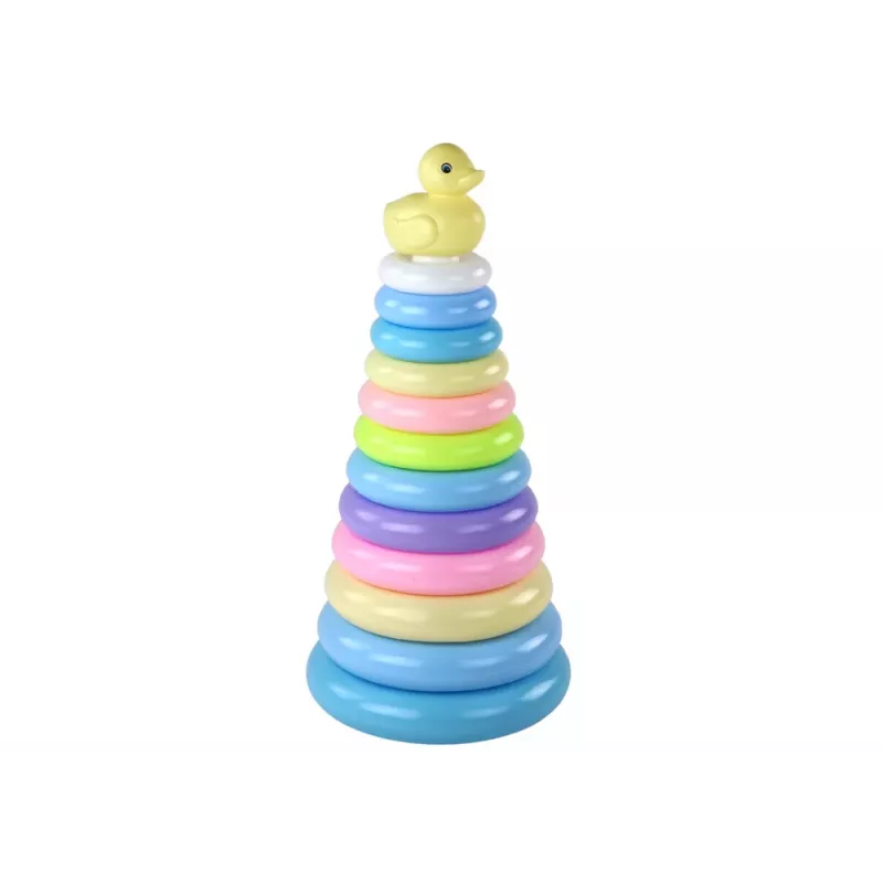 LEAN TOYS Pyramid Duck Puzzle 12 Circles 39cm x 17.5cm x 17.5cm