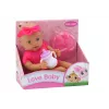 LEAN TOYS Baby Doll with Pink Clothes, Headband and Feeding Accessories