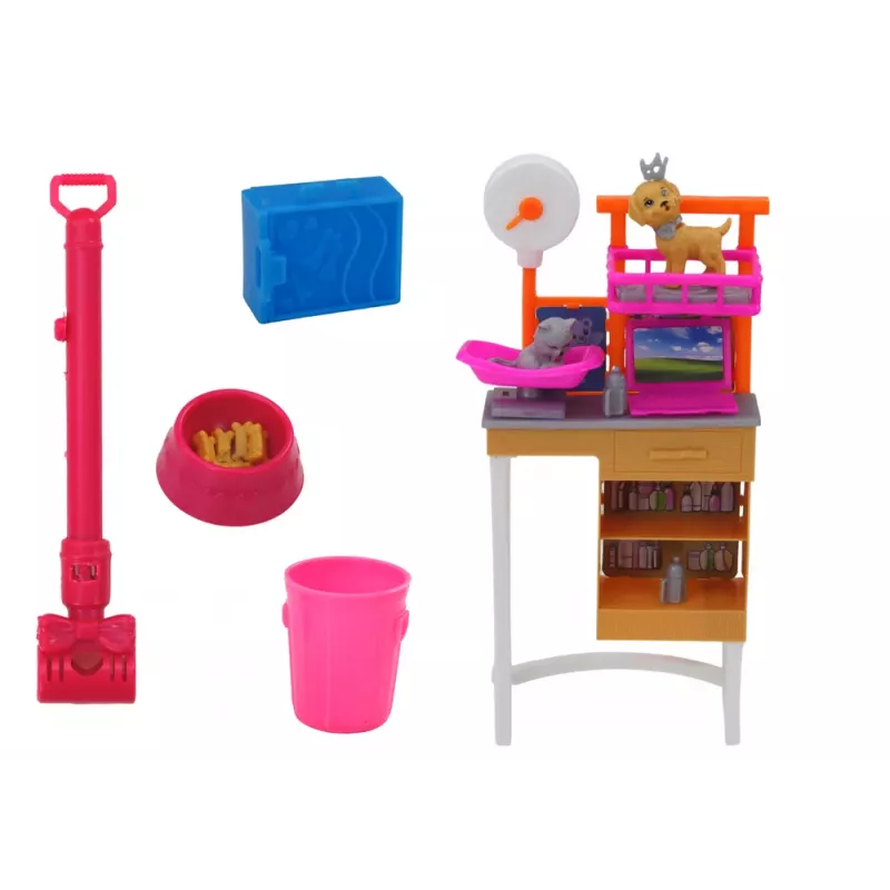 LEAN TOYS Doll Set With Dogs Cat Vet Accessories