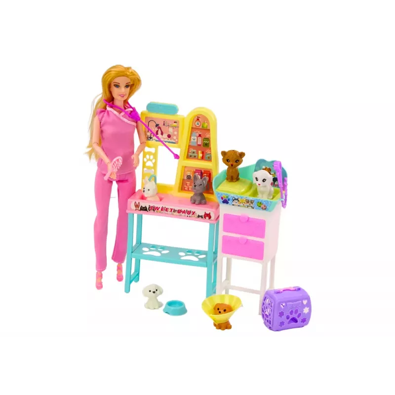 LEAN TOYS Lalaloopsy Veterinarian Doll Set with Treatment Furniture, Accessories, and Pet