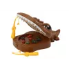 LEAN TOYS Crocodile Fishing Game Magnetic Brown Crocodile