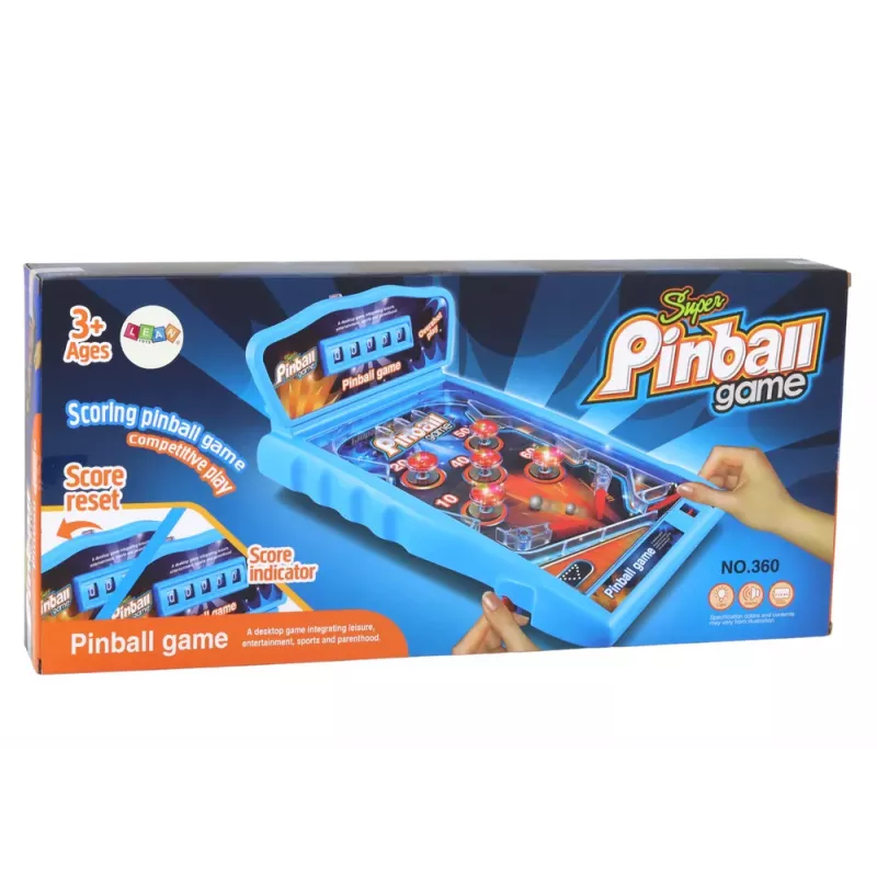 LEAN TOYS Pinball Arcade Game with Lights, Sounds, and Scoreboard
