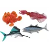 LEAN TOYS Set of Figures Sea Animals Ocean Fish Squid 4 Pieces
