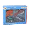 LEAN TOYS Set of Figures Sea Animals Ocean Fish Squid 4 Pieces