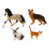LEAN TOYS Set of Pet Figures Horse Dog Rabbit Cat 4 Pieces